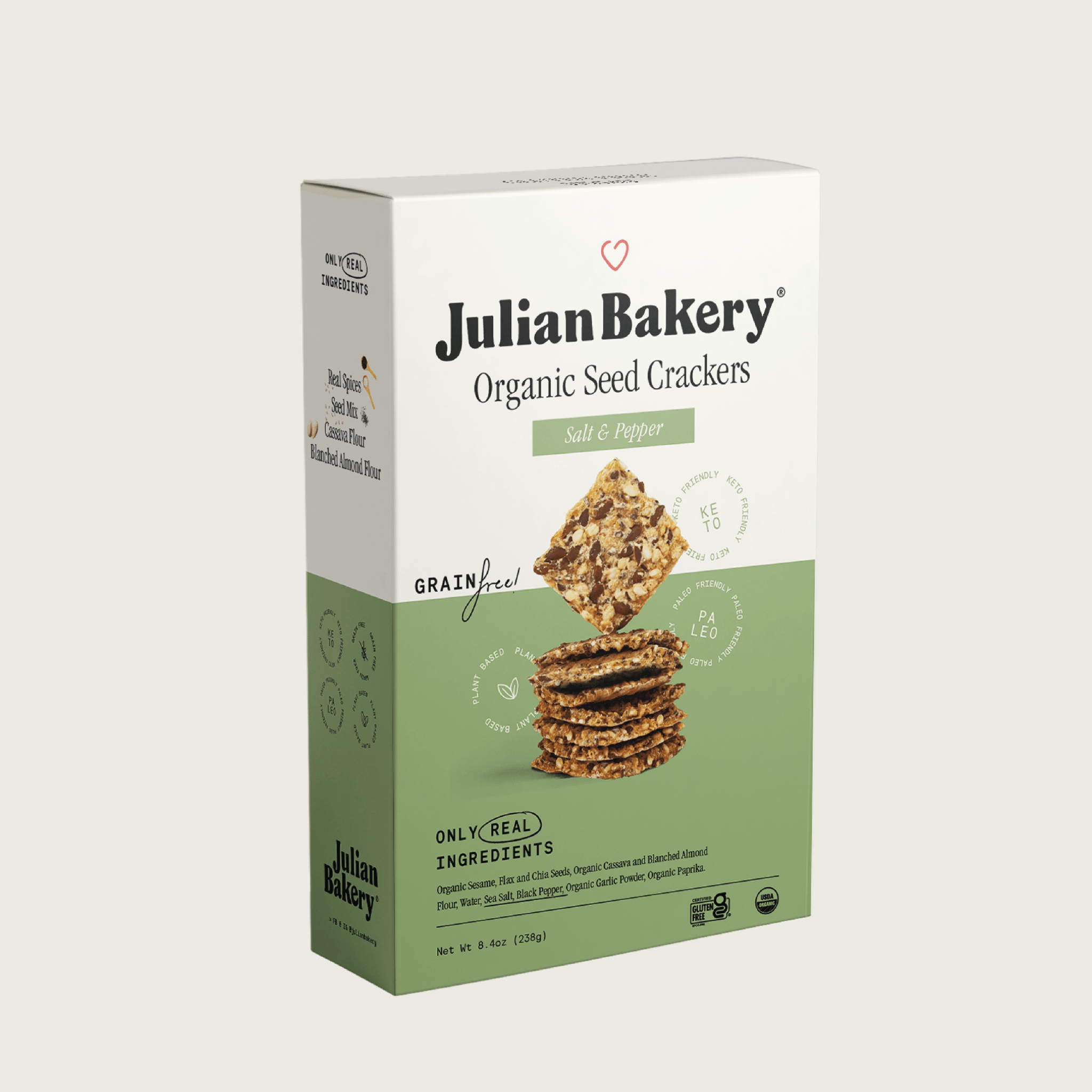 Organic Seed Crackers - Salt & Pepper 8.4oz