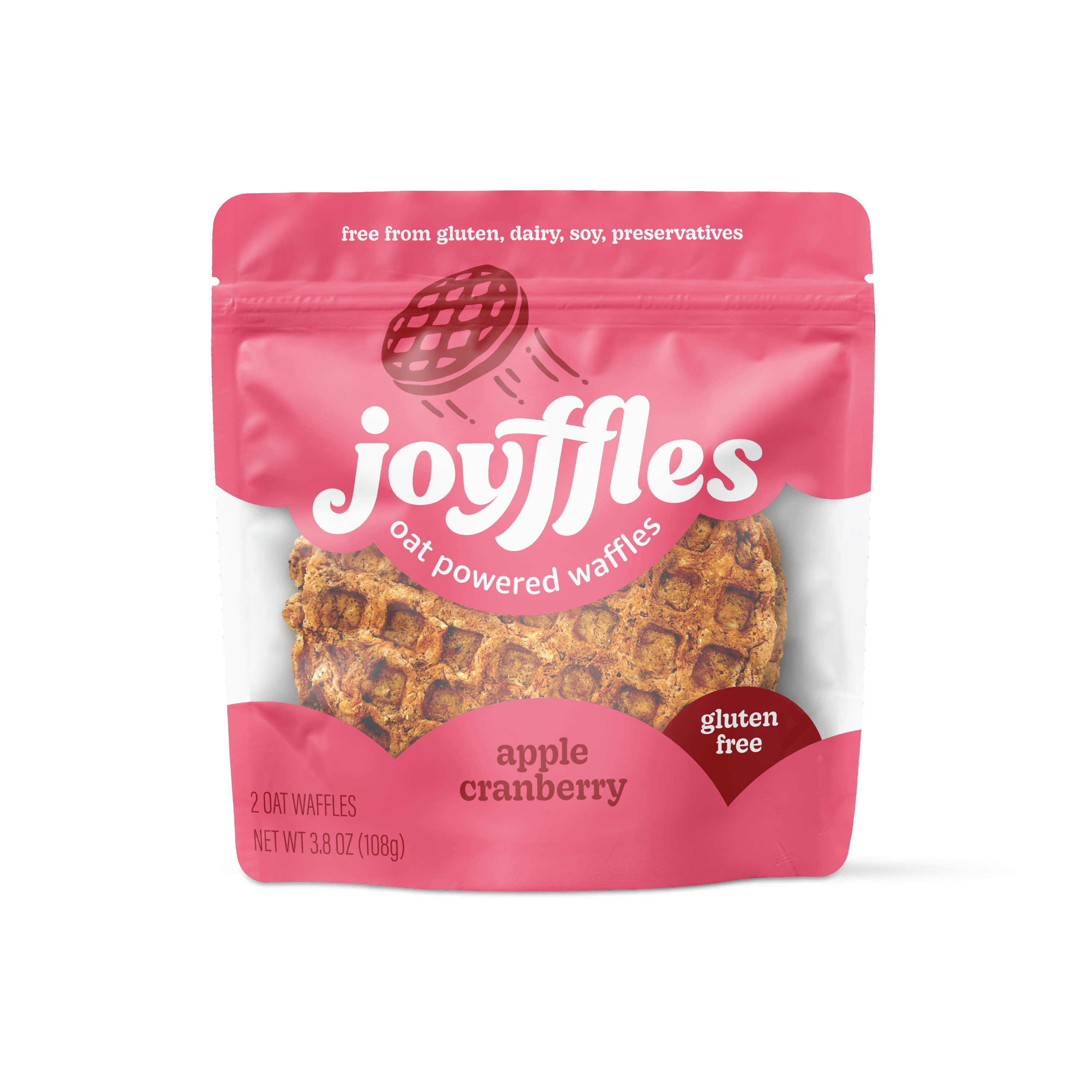 Joyffles apple cranberry (tart and sassy) Waffles - 2-piece Pack by Farm2Me