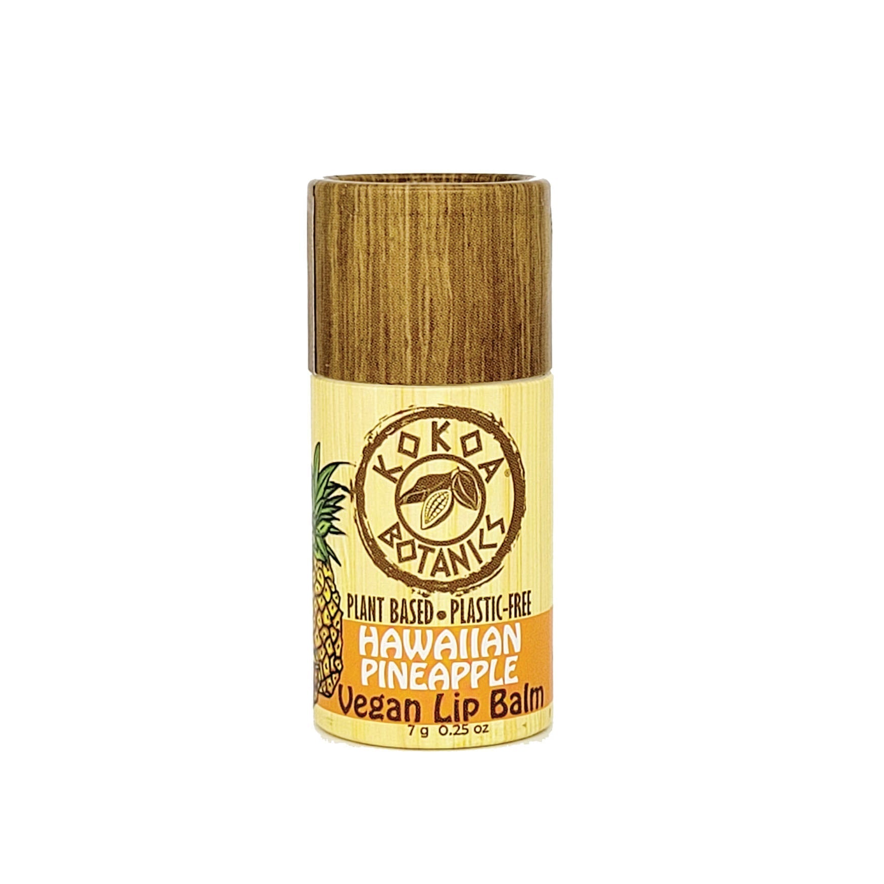 Hawaiian Pineapple - Natural Lip Balm - Vegan - Plastic-Free  .25 oz by kokoabotanics