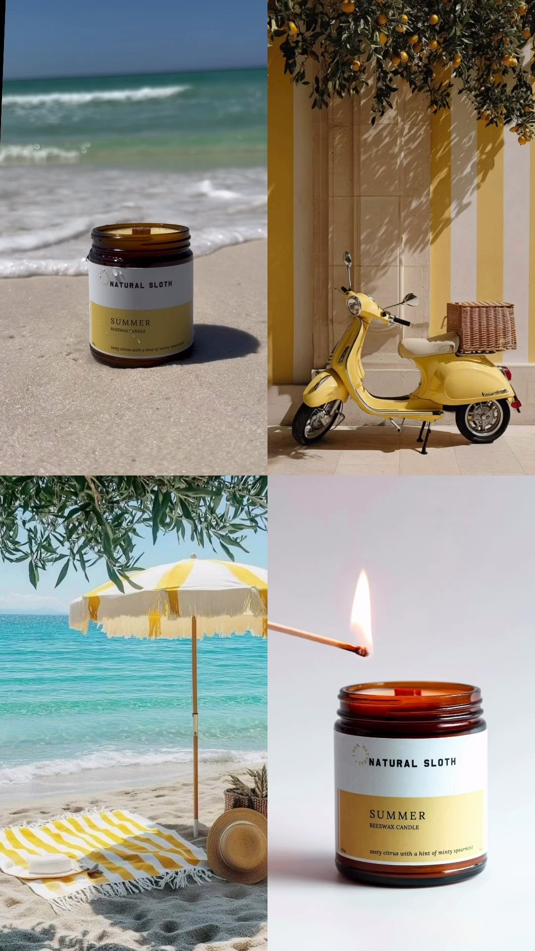 Summer Beeswax Candles