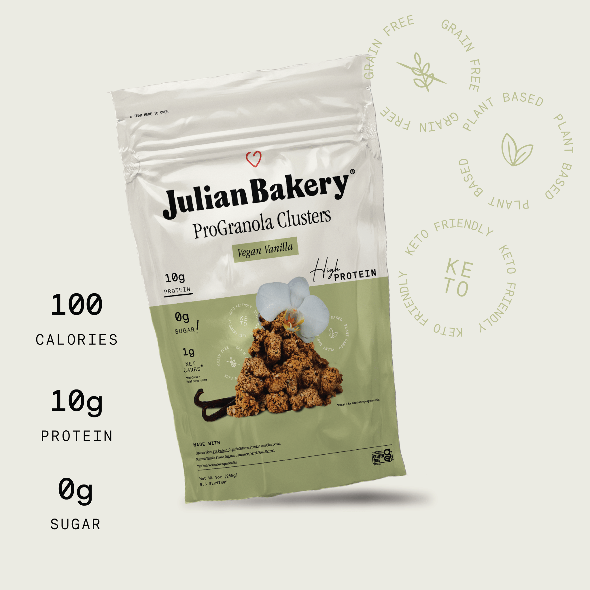 ProGranola® Vegan Vanilla Cluster 9oz