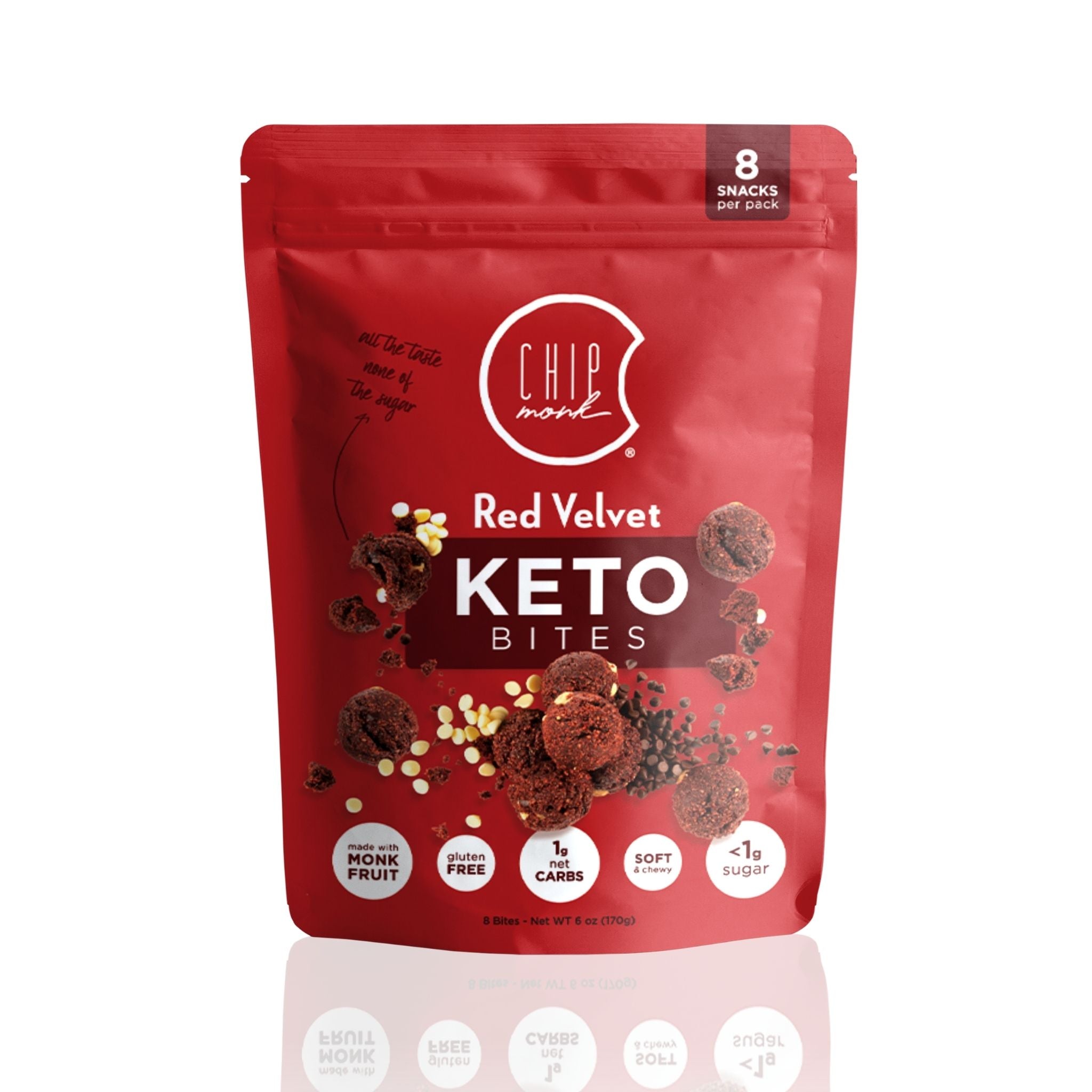 Red Velvet Keto Cookie Bites by ChipMonk Baking