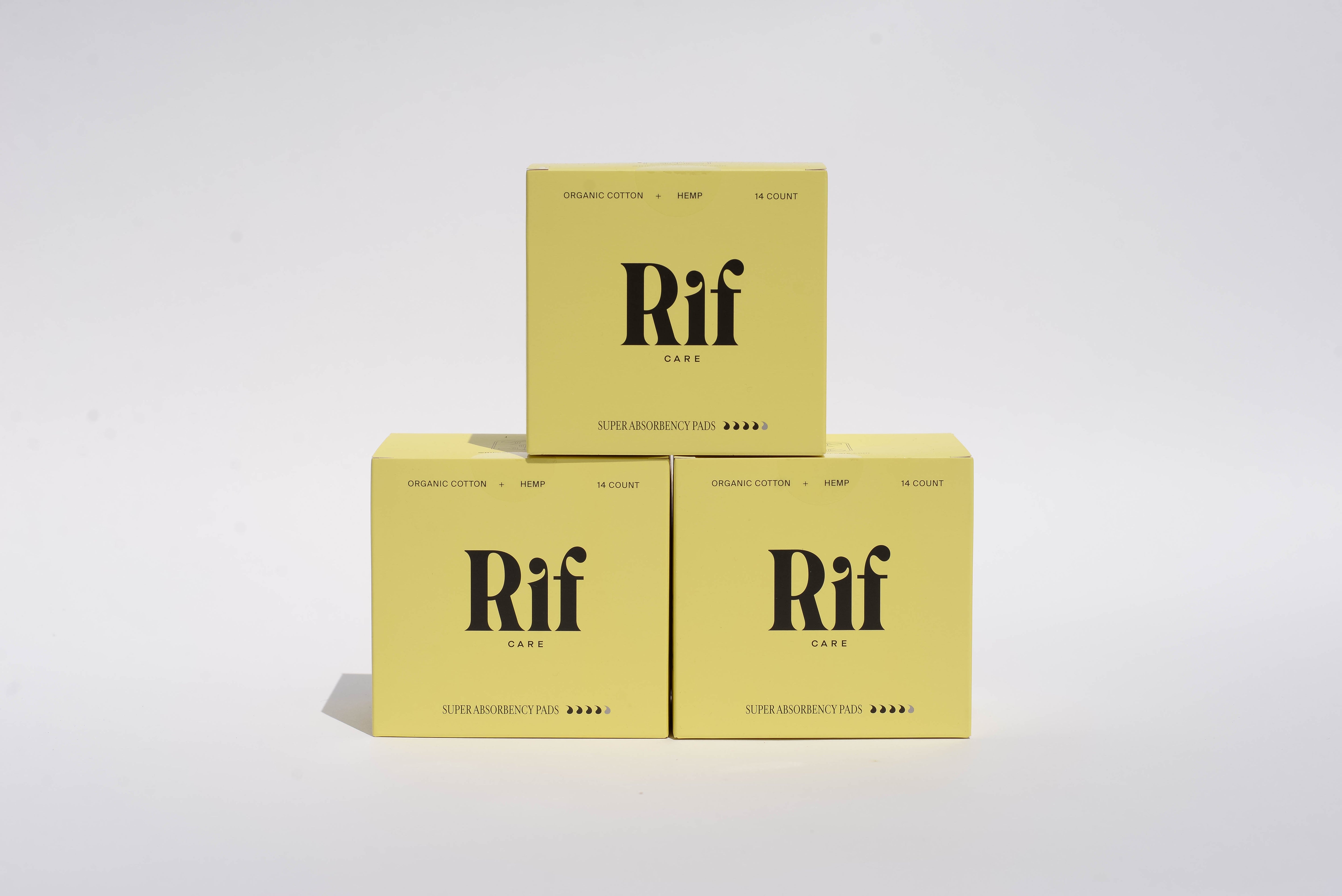 Organic Pads with Wings - Super 3-pack Bundle by Rif care