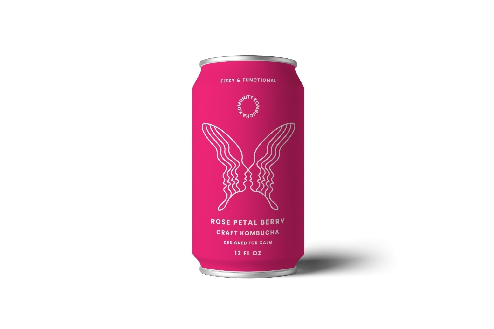 Komunity Kombucha "Adapt" Rose Petal Berry Kombucha Cans - 24 x 12oz by Farm2Me
