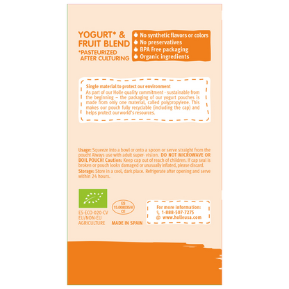 Holle Organic Yogurt Pouches - Mango by Holle USA