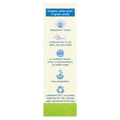 Holle Organic Whole Grain 4-Grain Cereal - 6 Pack by Holle USA