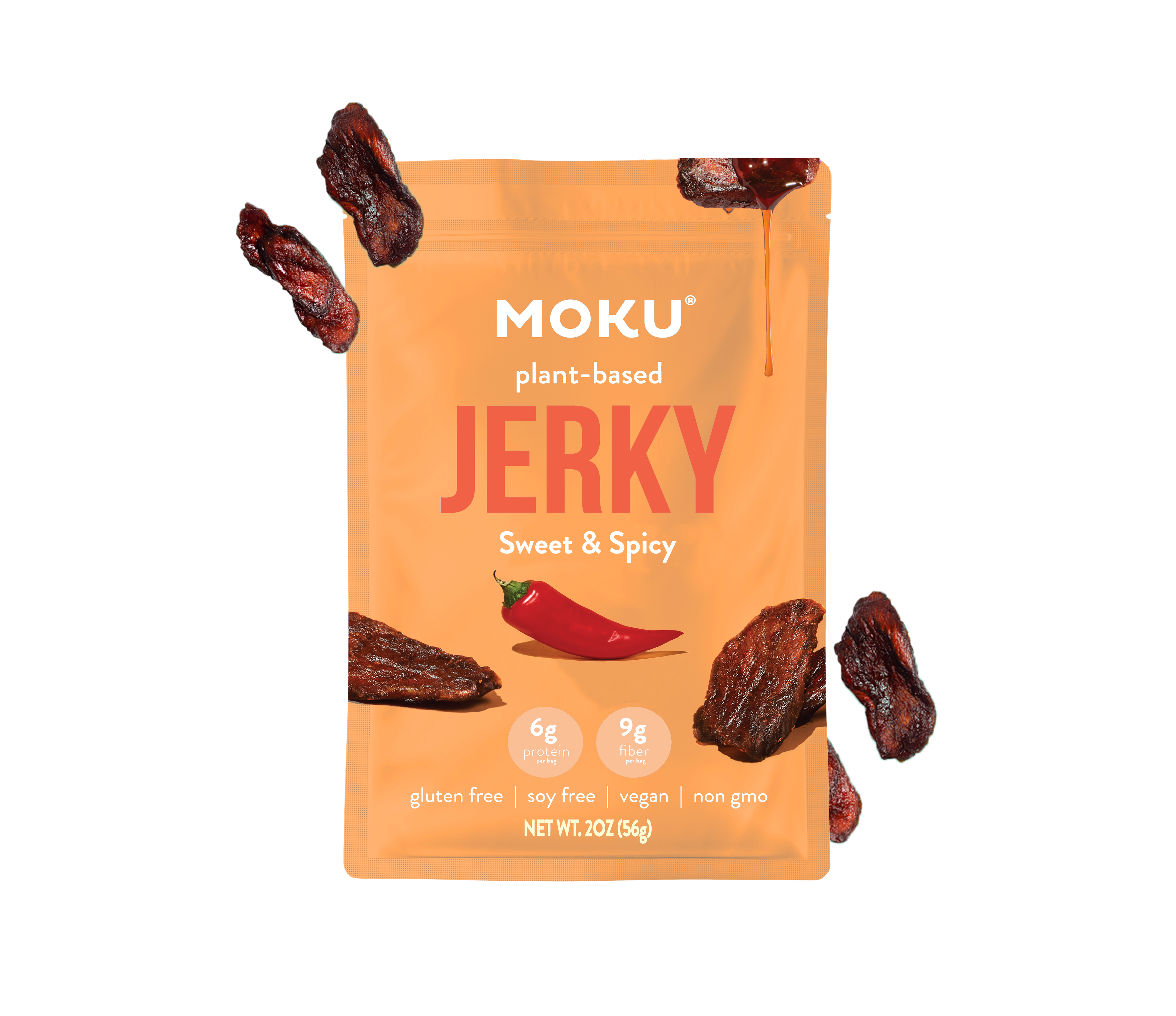 Sweet & Spicy Mushroom Jerky by Moku Foods