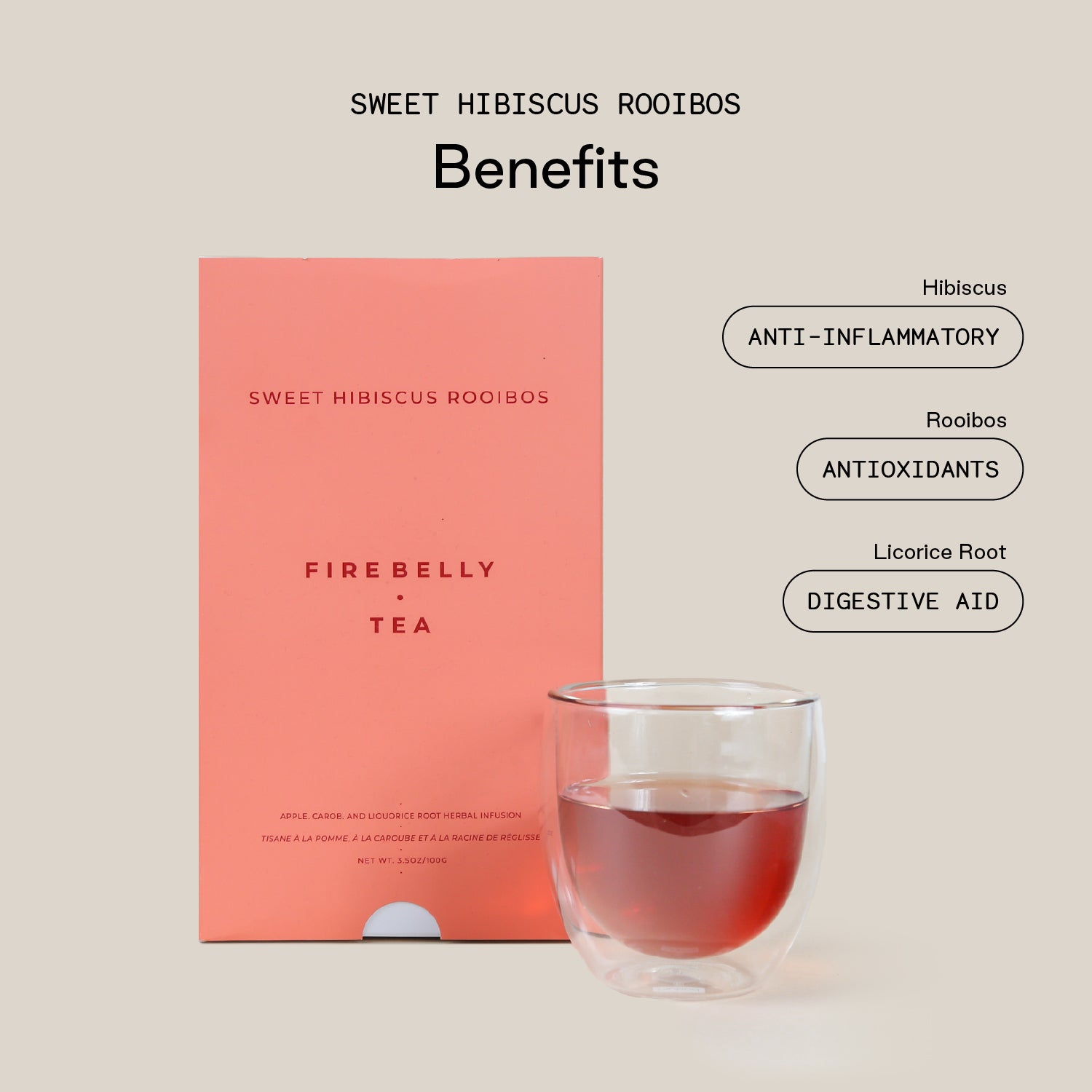 Sweet Hibiscus Rooibos by Firebelly Tea