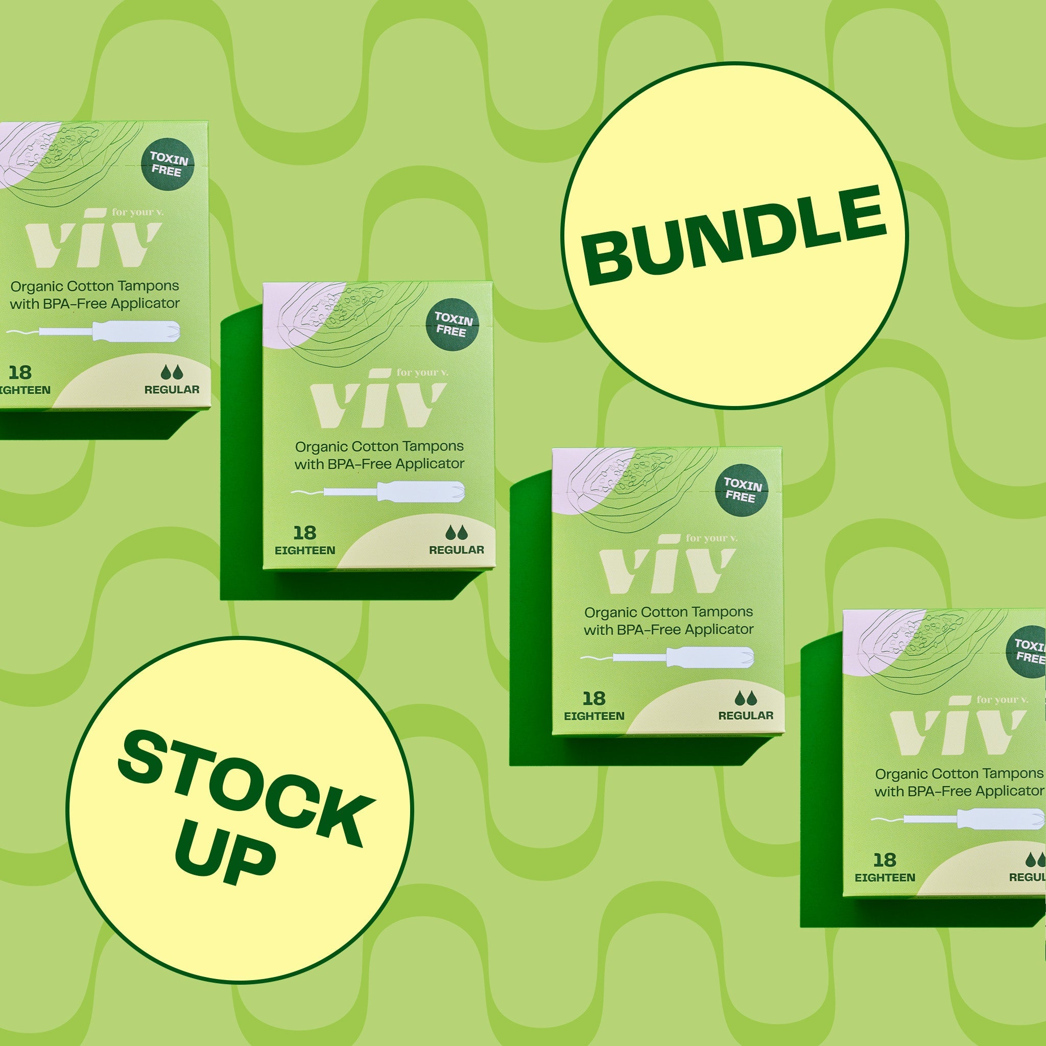 Organic Cotton Tampons Bundle by viv for your v