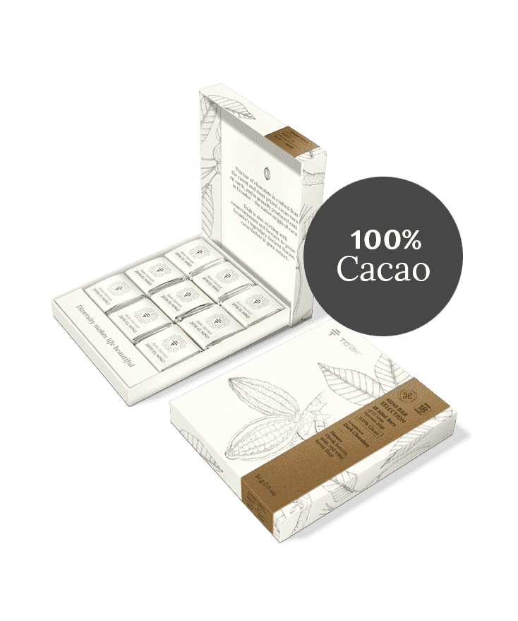 18 Mini Bars (100% Cacao) by To'ak Chocolate