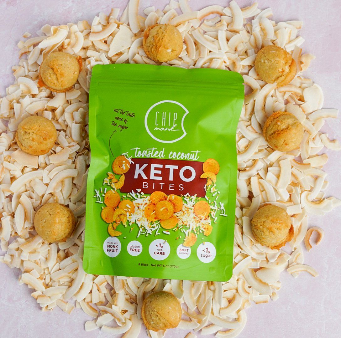 Toasted Coconut Keto Cookie Bites by ChipMonk Baking