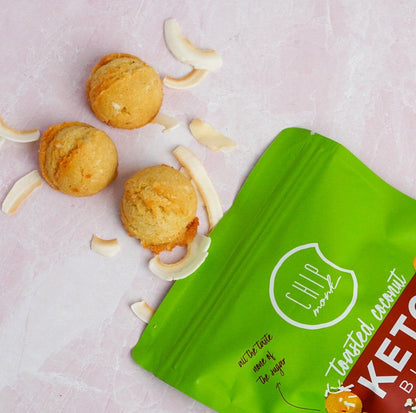 Toasted Coconut Keto Cookie Bites by ChipMonk Baking