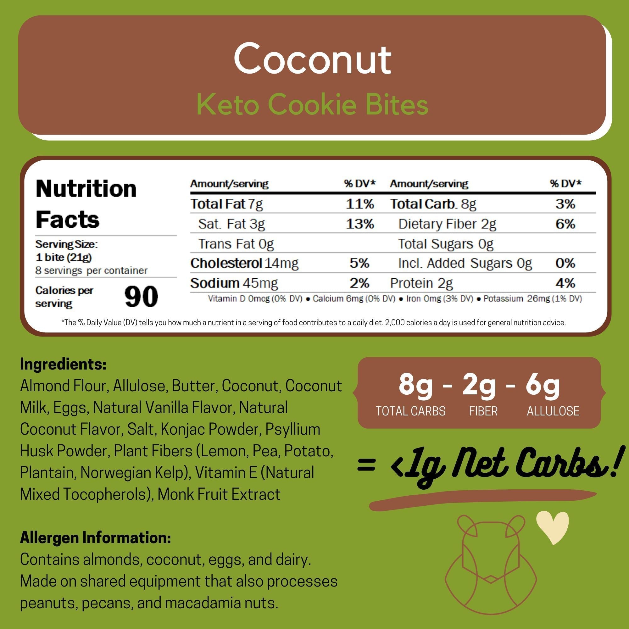 Toasted Coconut Keto Cookie Bites by ChipMonk Baking