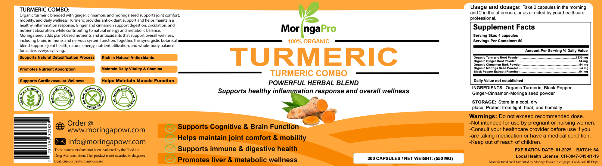 Turmeric Capsules - Organic