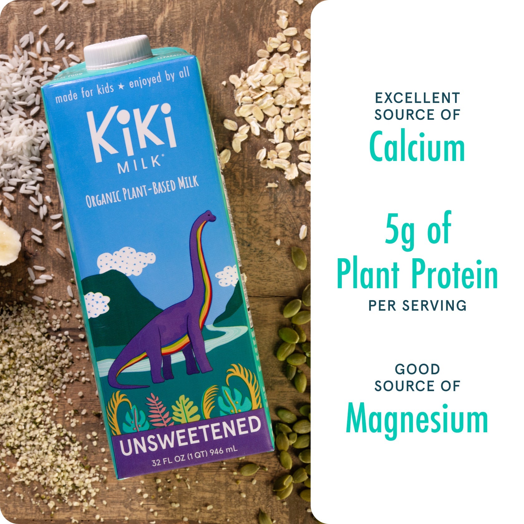 Unsweetened Kiki Milk • 32 fl oz • Pack of 6 by Kiki Milk