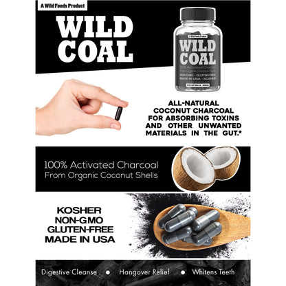 Wholesale of 10 - Activated Charcoal Capsules, 120ct